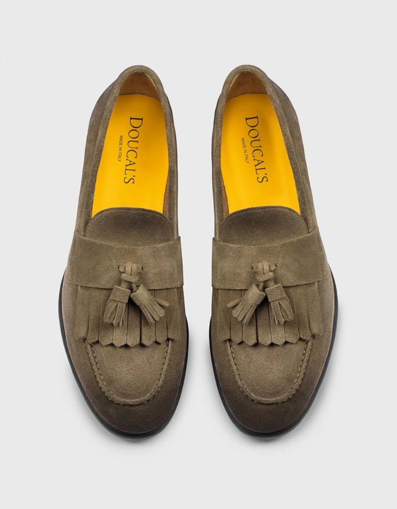Suede Leather Tassel Loafers