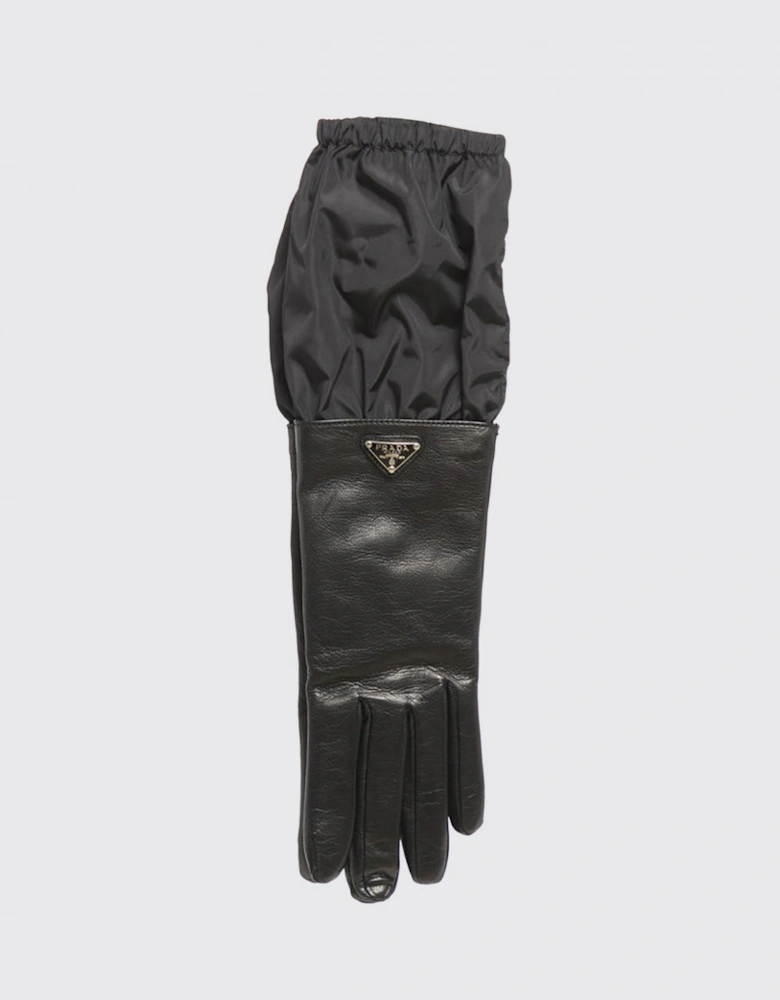 Leather Gloves with Nylon Cuff