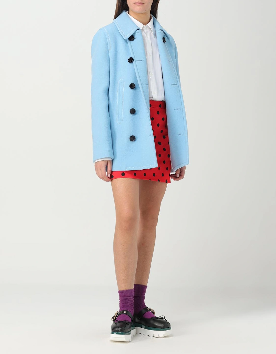 Pea Coat DoubleBreasted Wool