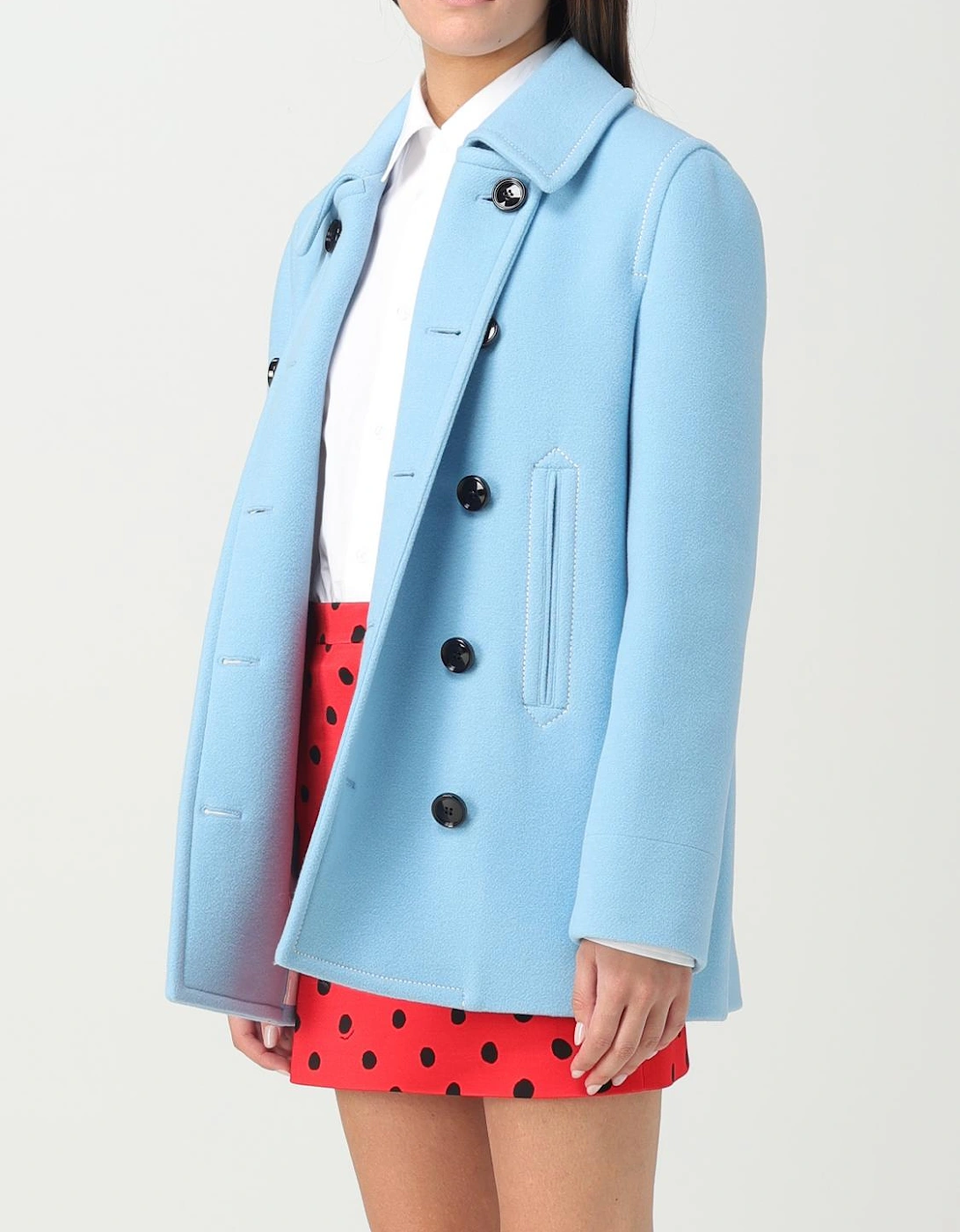 Pea Coat DoubleBreasted Wool