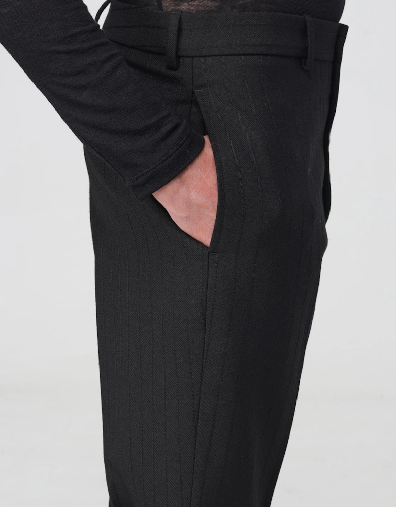 Straight Leg Wool Trousers