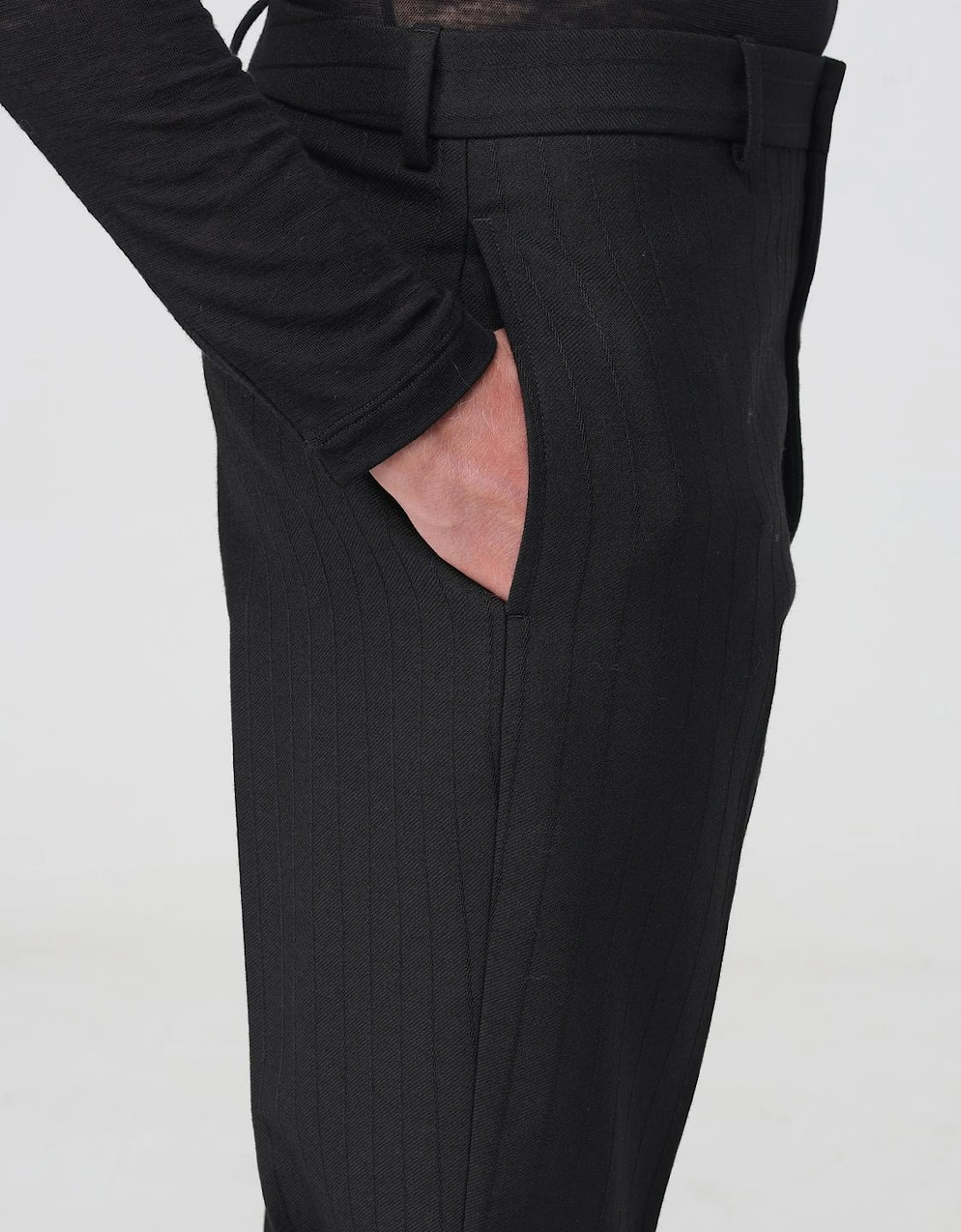Straight Leg Wool Trousers