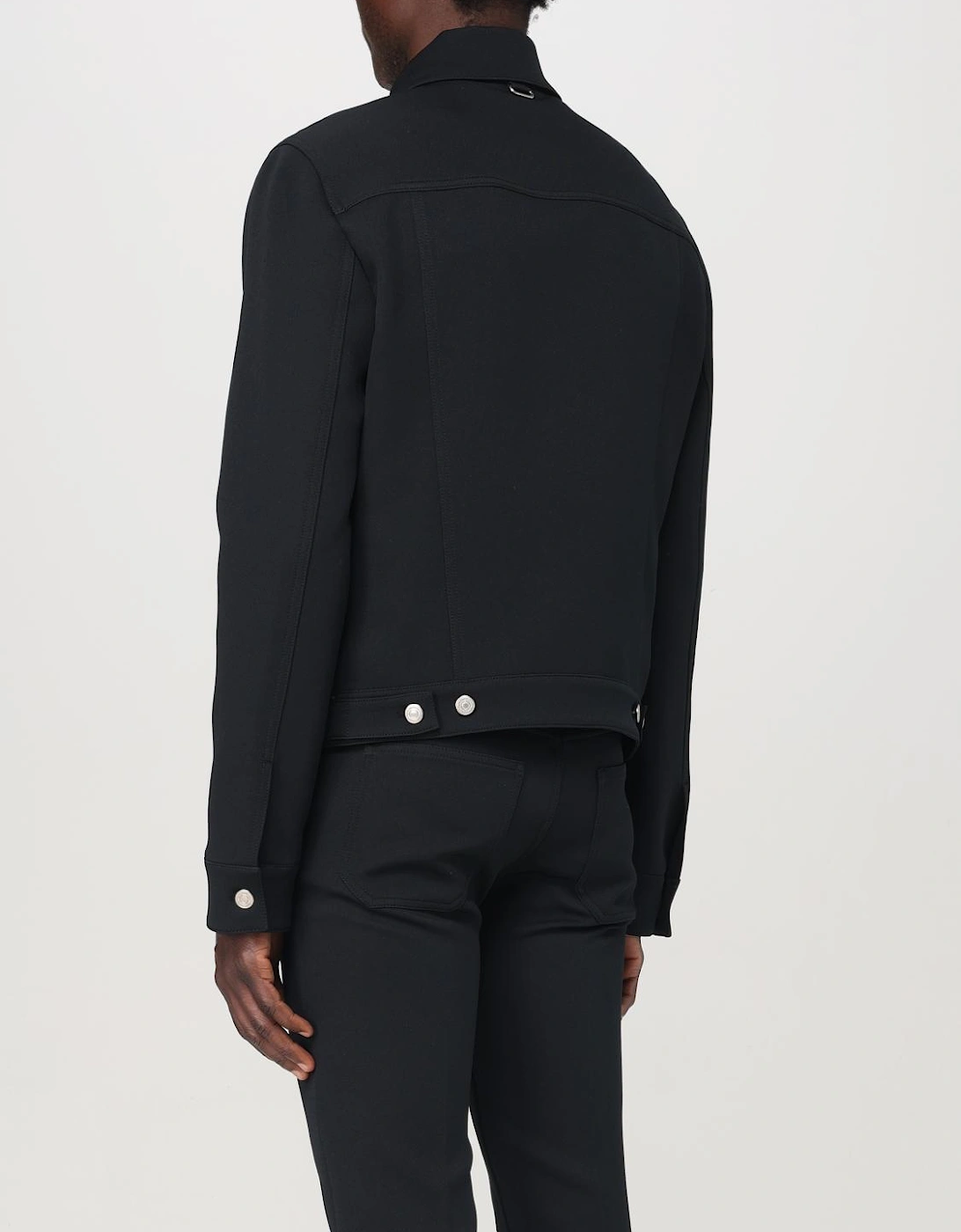 Classic Fit Jacket with Patch Pockets and Button Closure