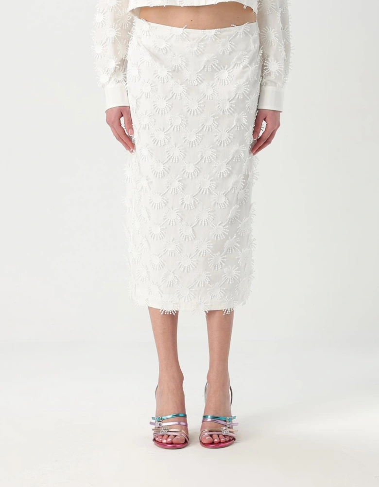 Embellished Floral Midi Skirt