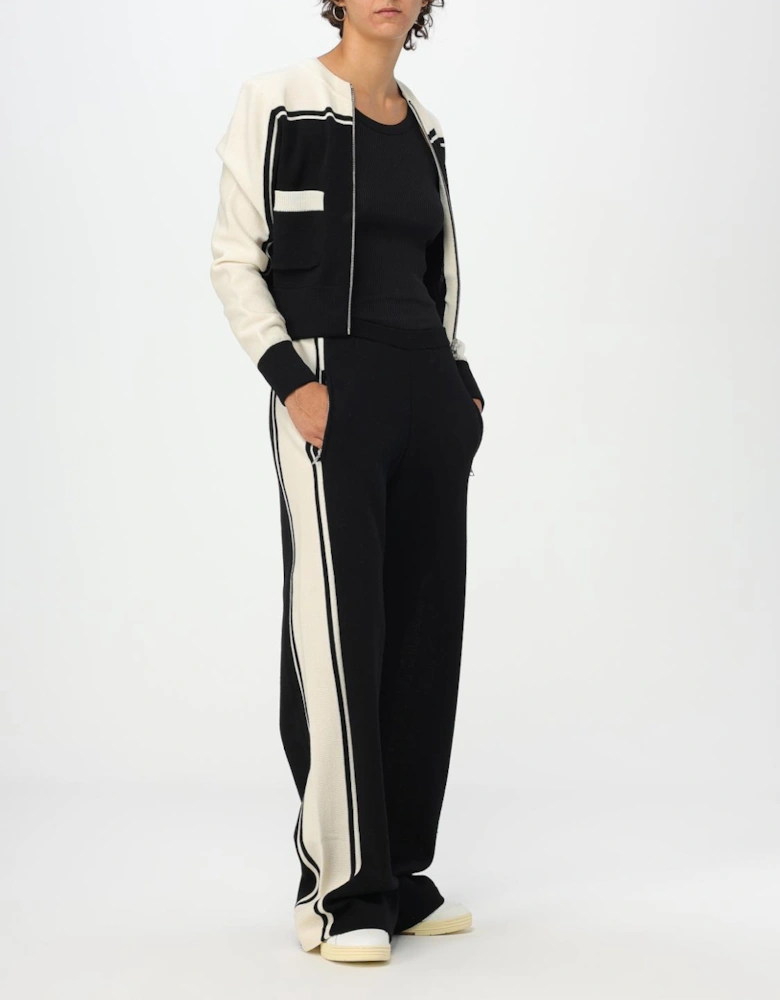 Colorblock ZipUp Knit Cardigan