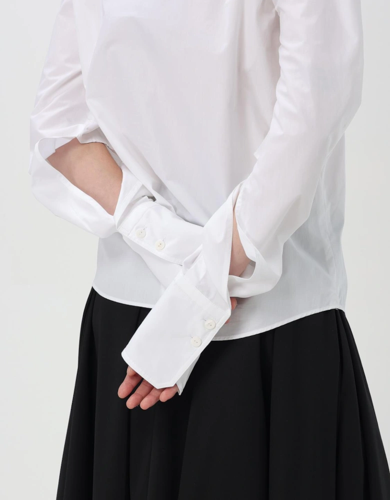 Tie Neck Poplin Blouse