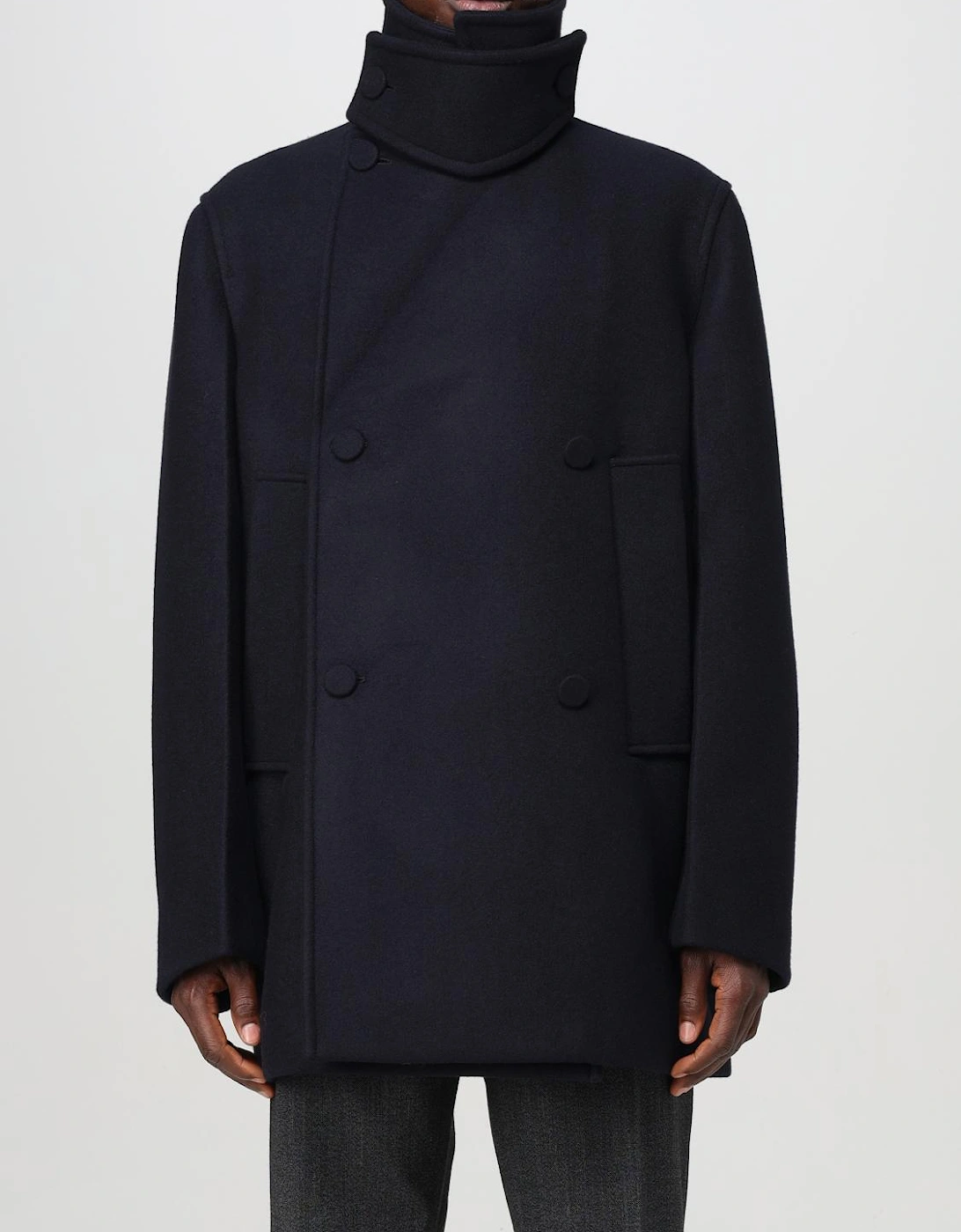 High Neck DoubleBreasted Wool Coat, 6 of 5
