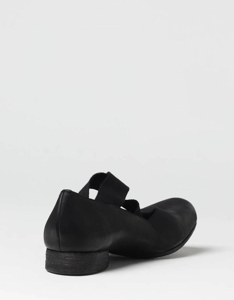 Leather Ballerina Flats Elastic Band
