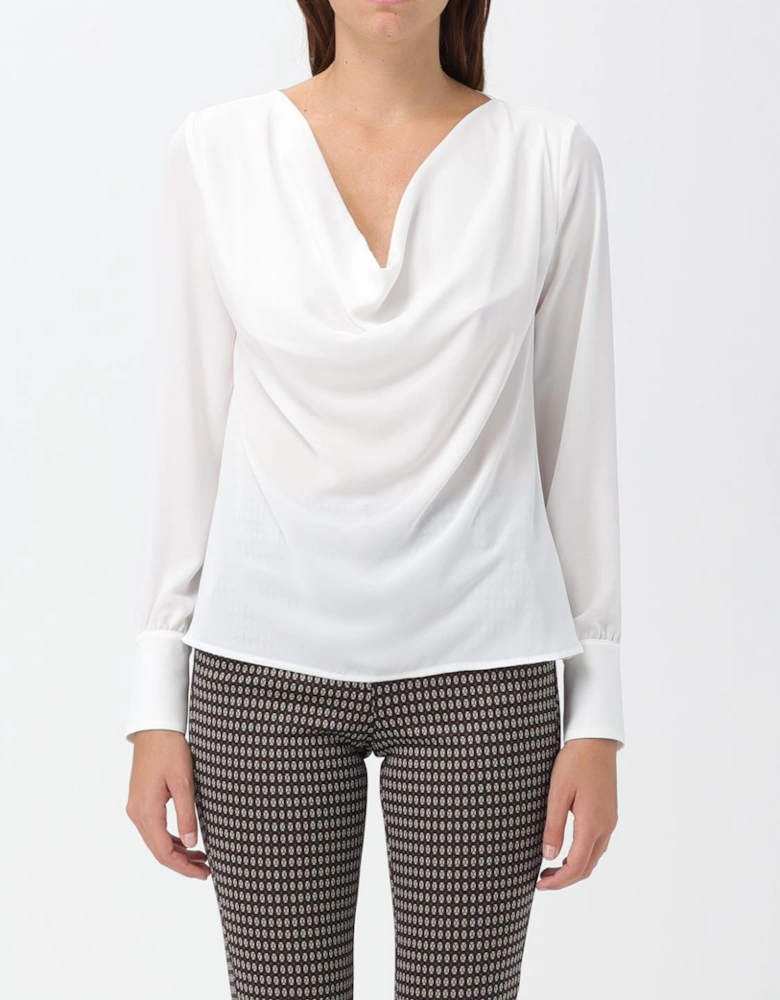 Cowel Neck Long Sleeve Blouse