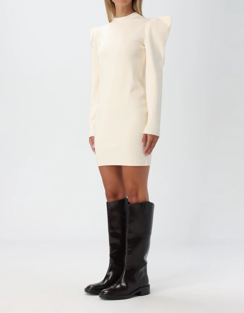 Puff Shoulder Knit Mini Dress