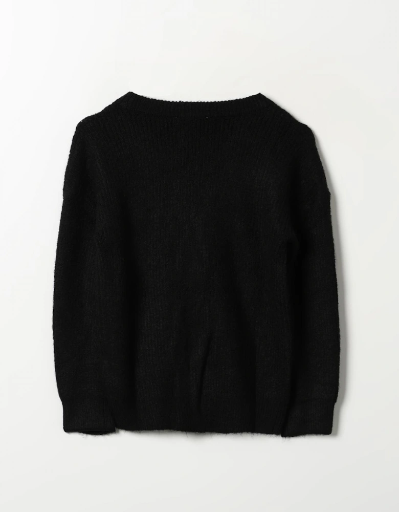 Fuzzy Knit Cardigan with Pockets