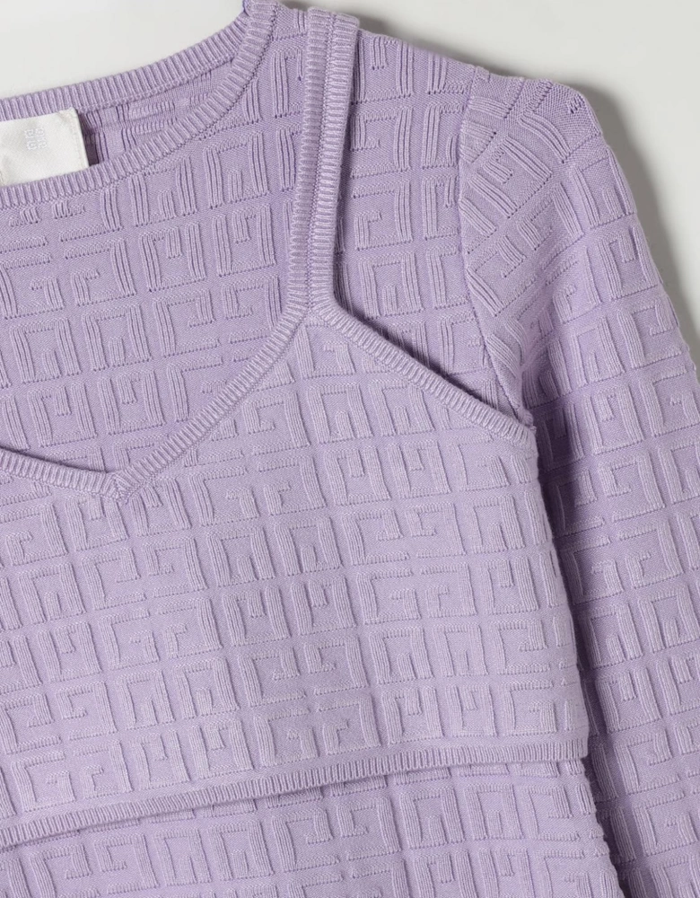 Knitted TwoPiece Set Geometric Pattern