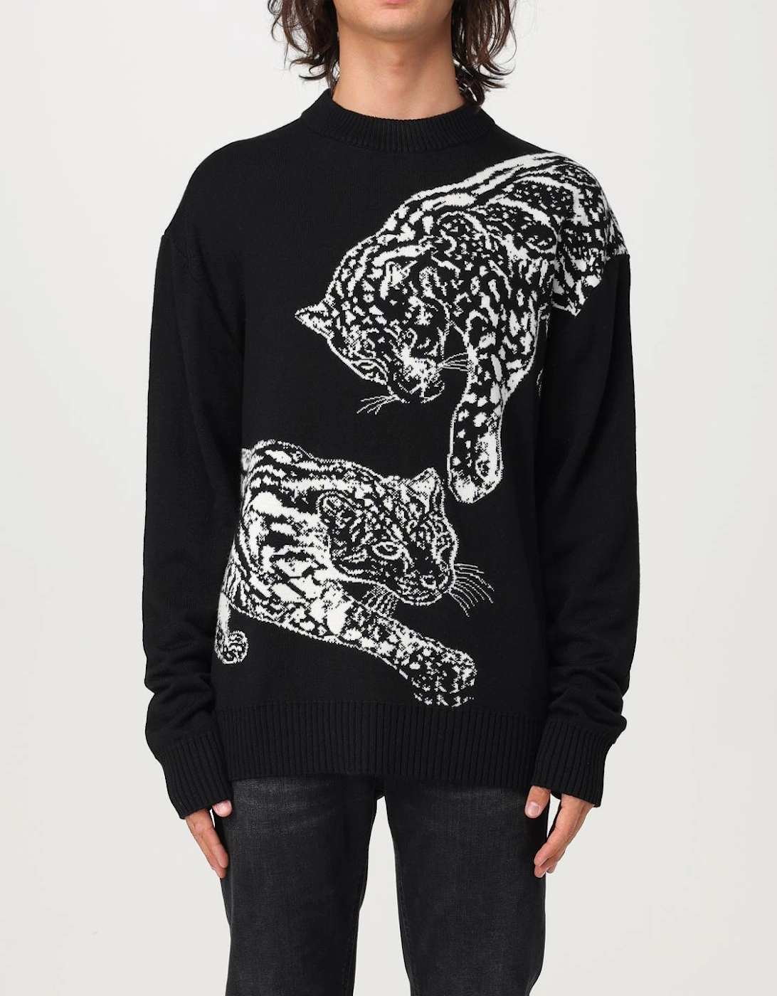 Jaguar Print Merino Wool Sweater, 4 of 3