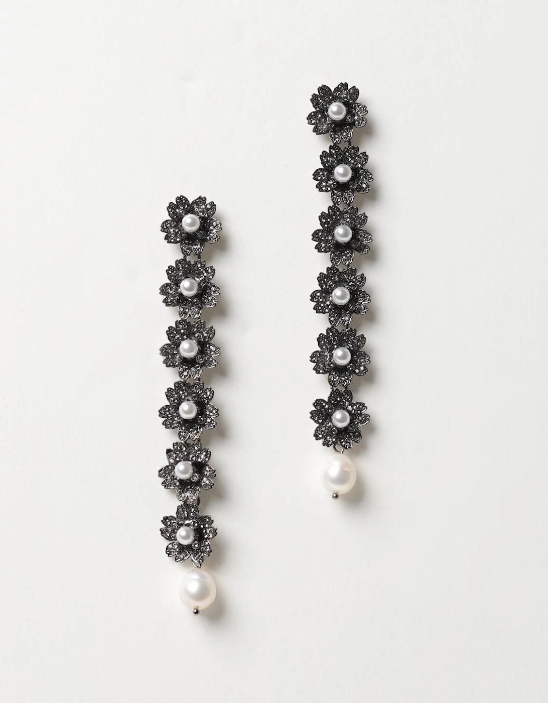 Floral Pearl Drop Earrings, 3 of 2