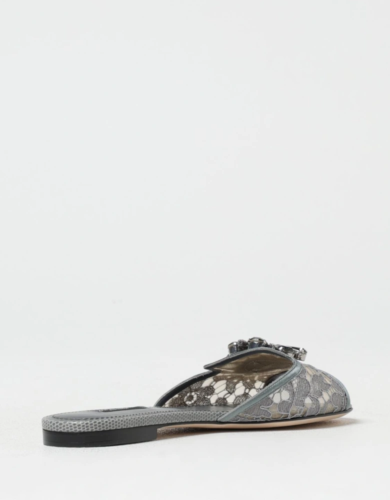 Lace Sandals Crystal Embellishment