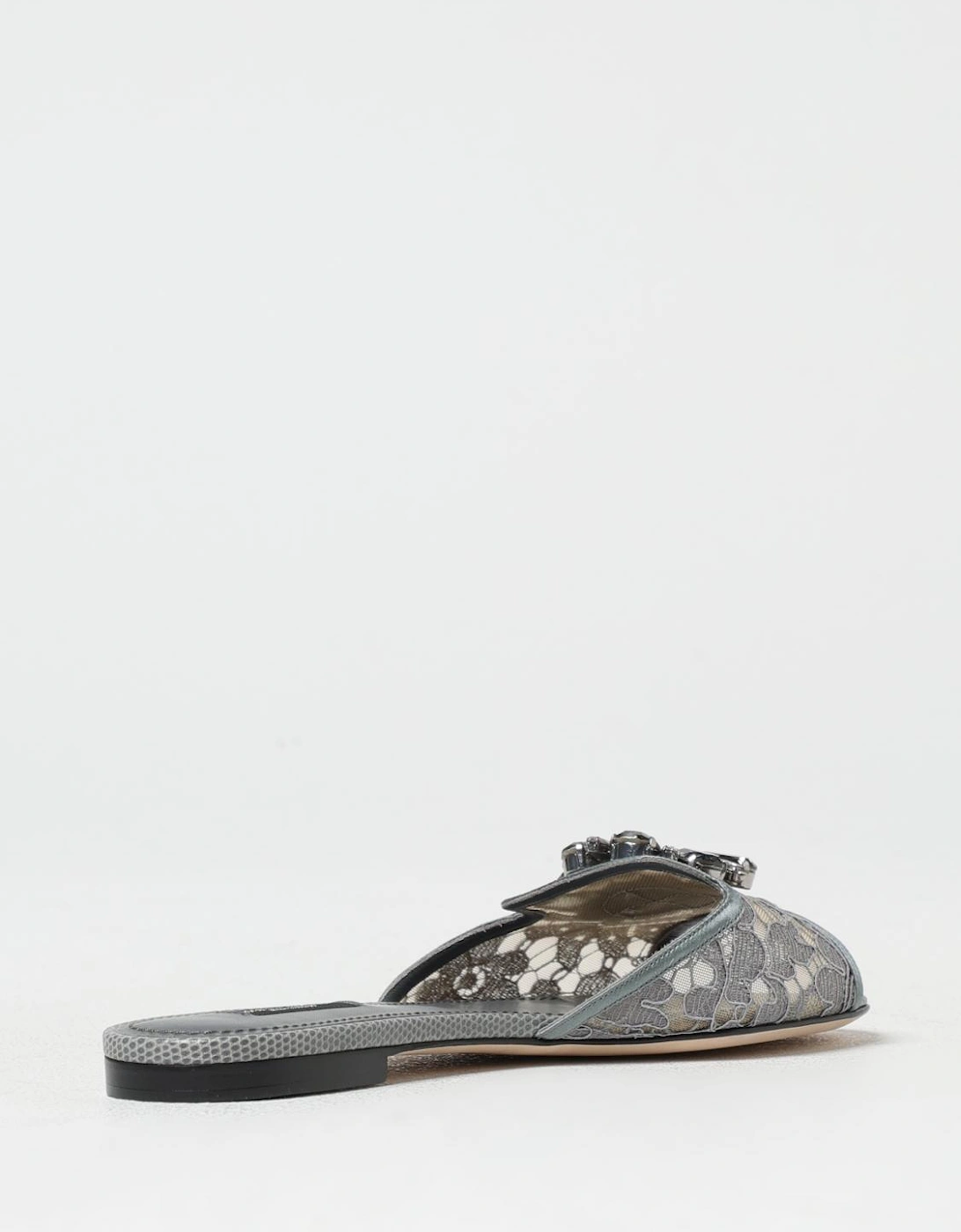 Lace Sandals Crystal Embellishment