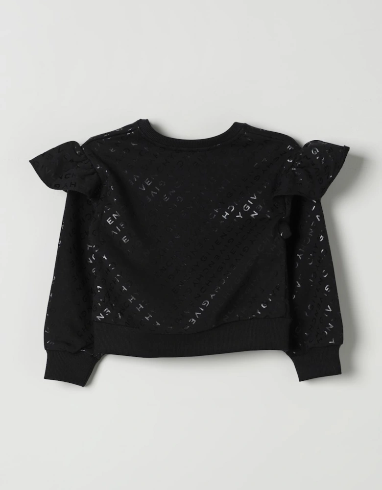 Kids Pullover Sweater Ruffled Sleeves