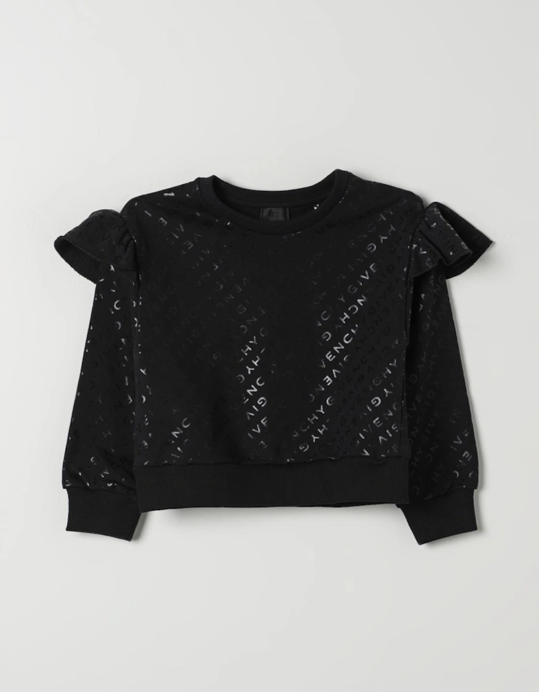 Kids Pullover Sweater Ruffled Sleeves