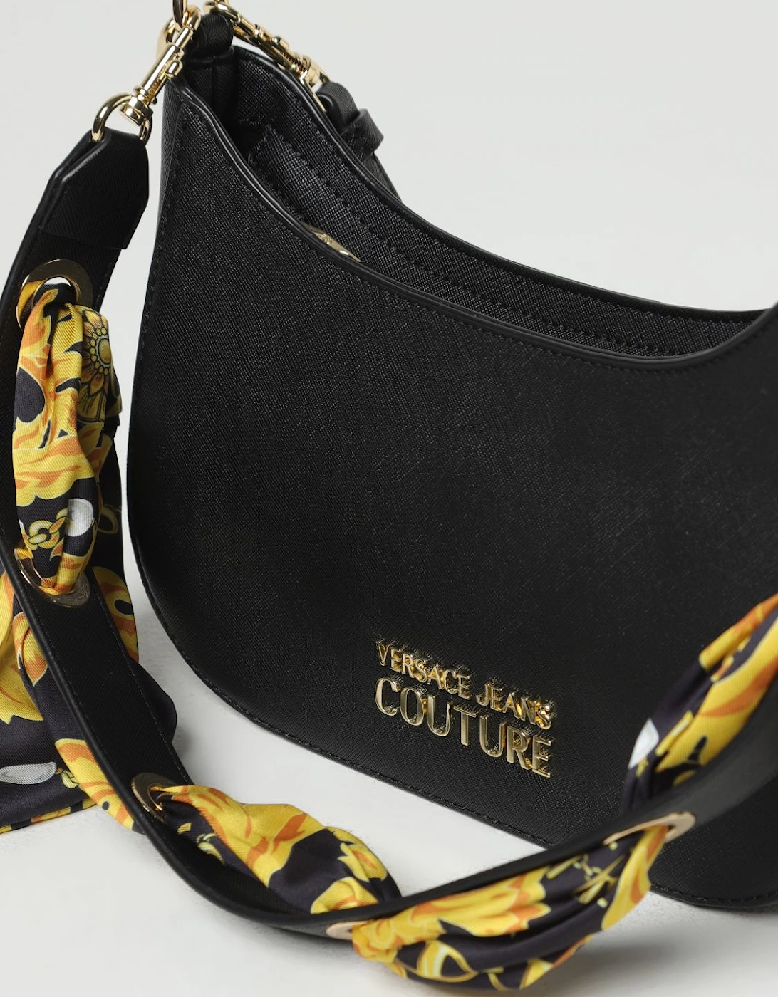 Crescent Bag Silk Scarf Accent