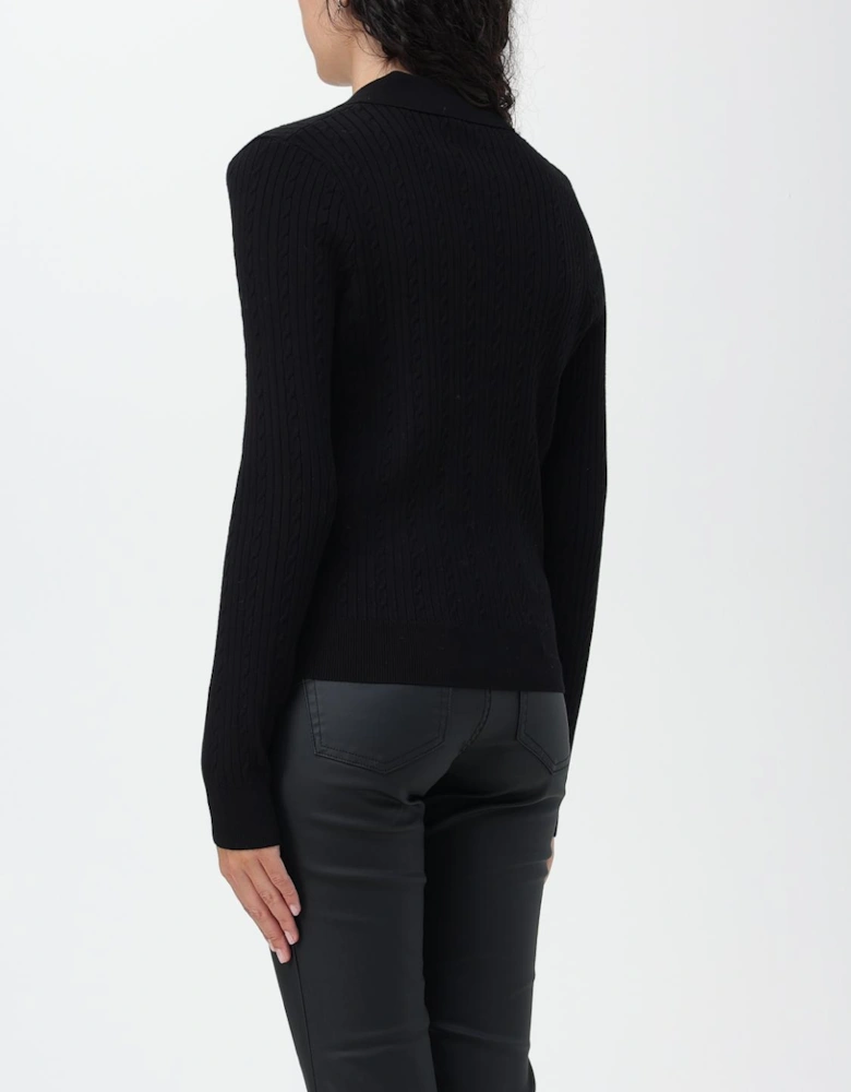 Cable Knit Collared Sweater
