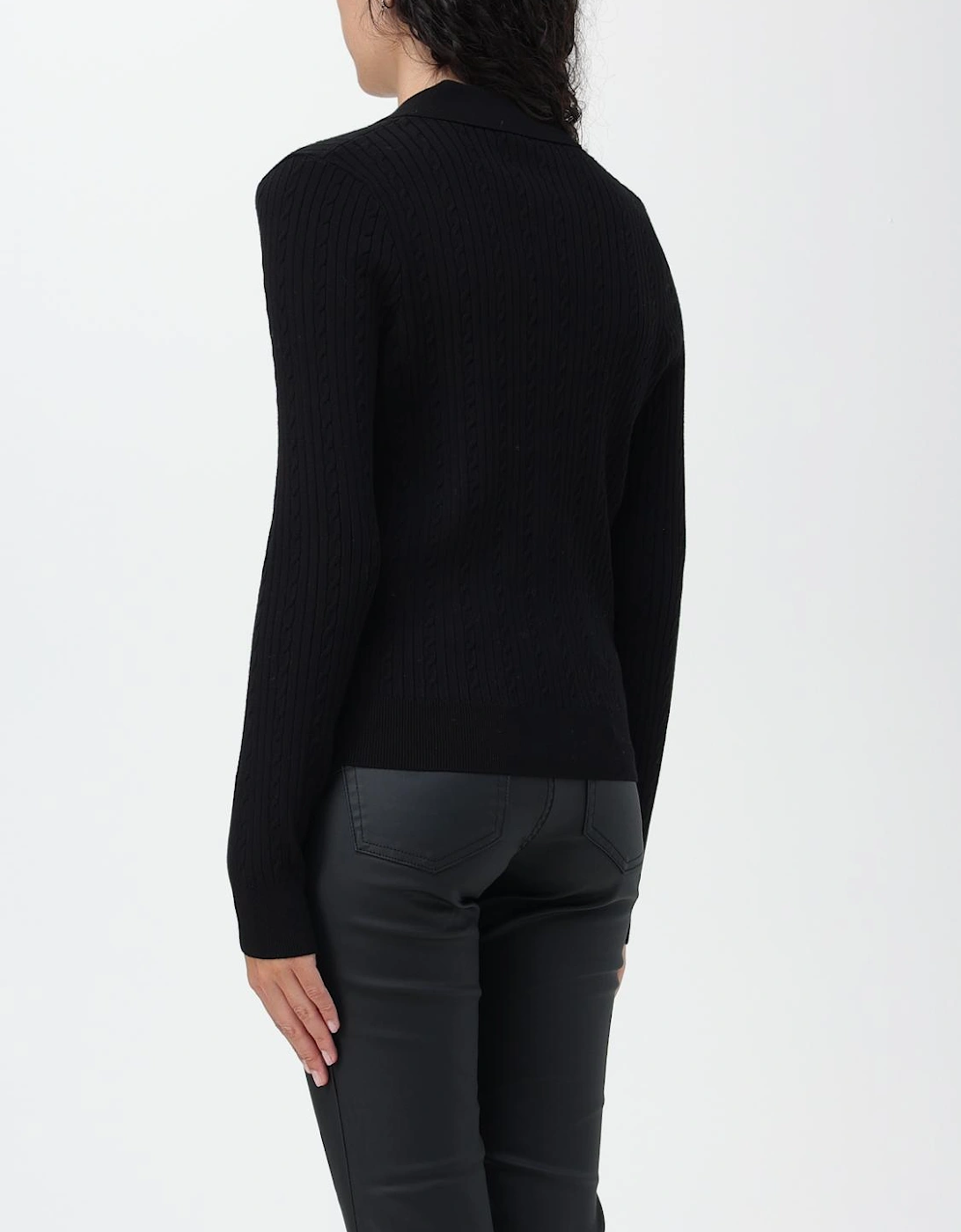 Cable Knit Collared Sweater