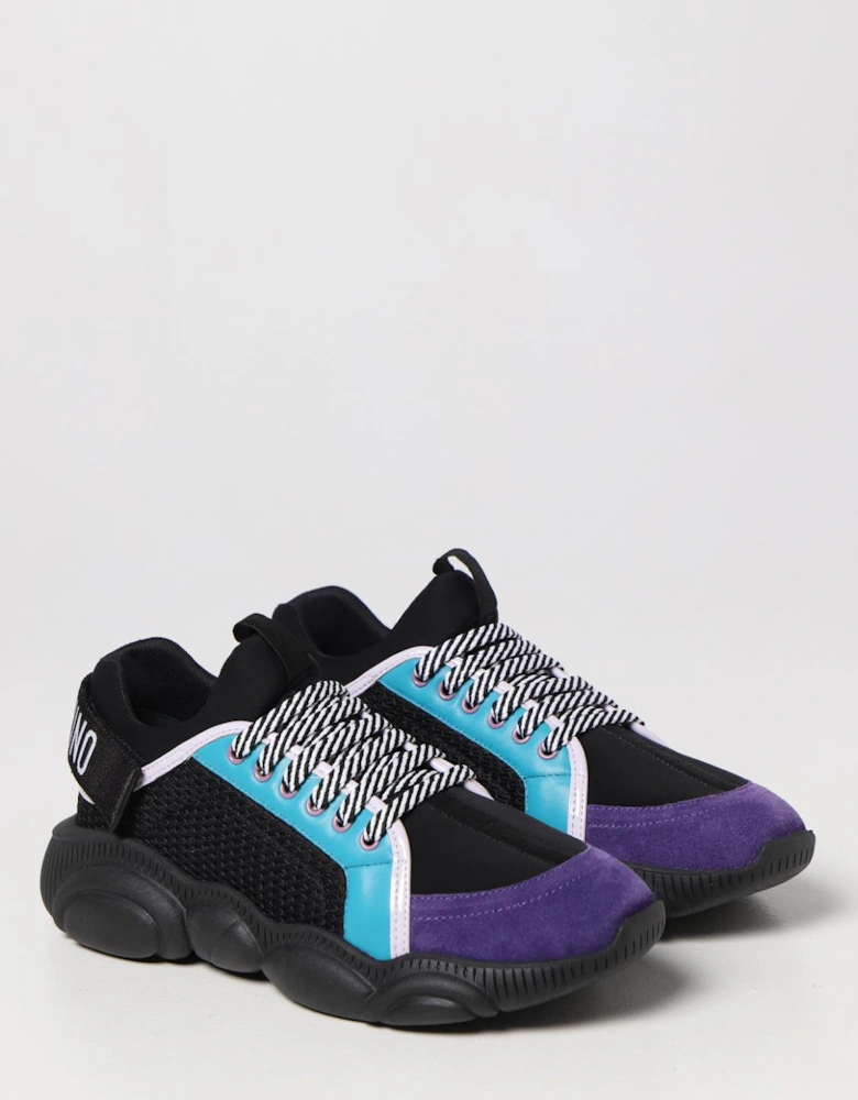 Designer Leather Sneakers with Bold Accents