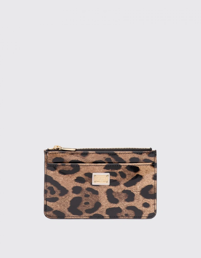 Leopard Print Zip Card Holder