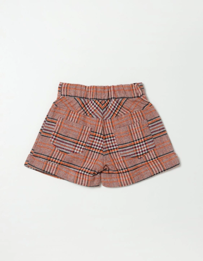 Plaid HighWaisted Pleated Shorts