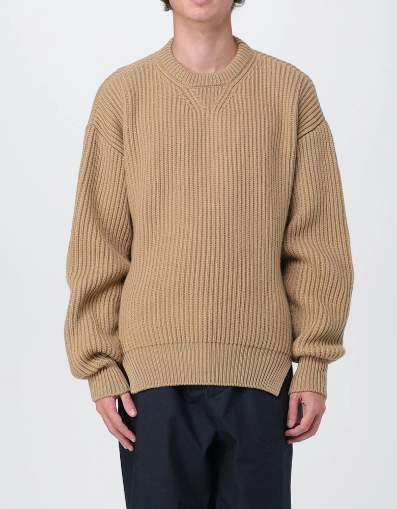 Ribbed Knit Crewneck Sweater