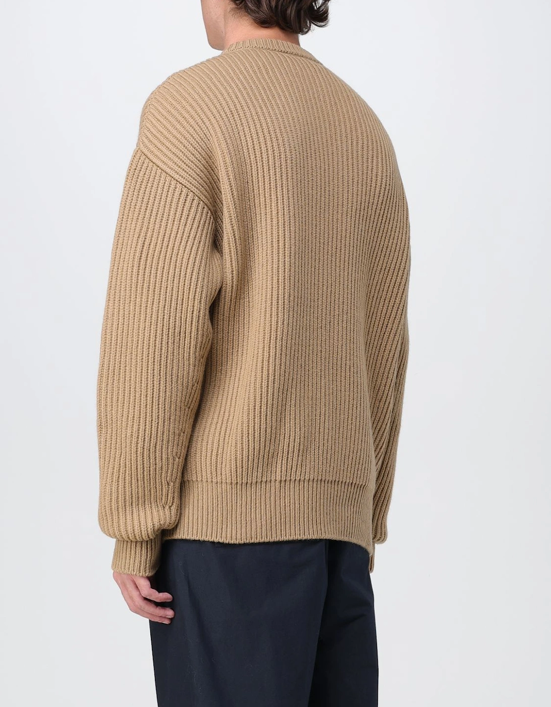 Ribbed Knit Crewneck Sweater