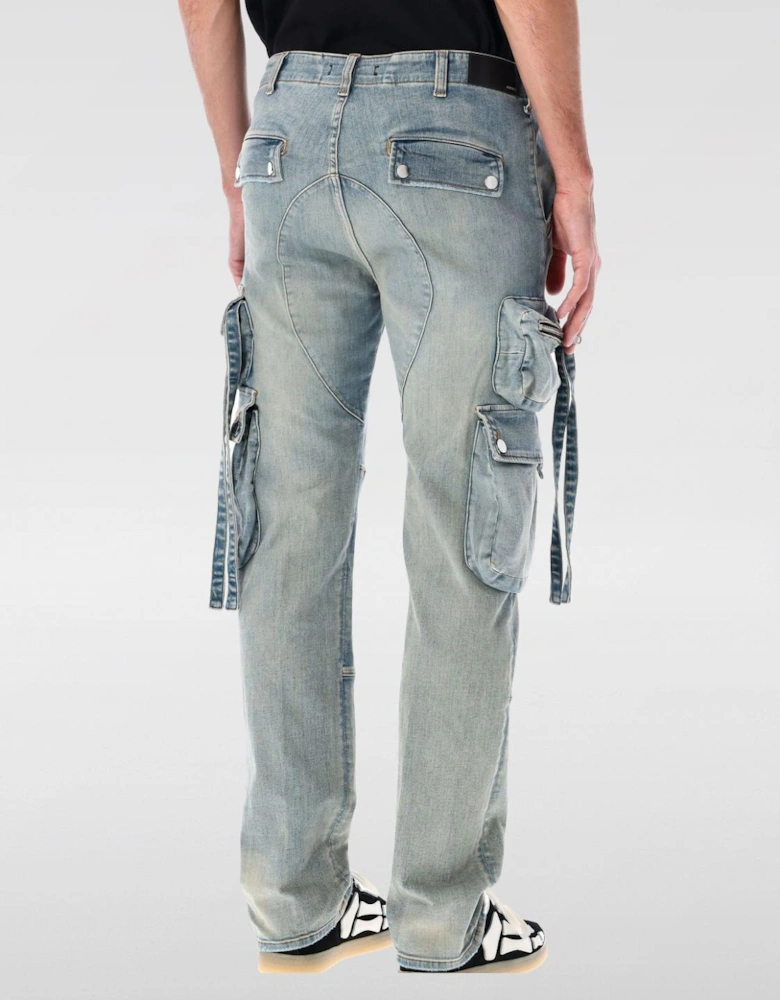 MX1 Distressed Denim Cargo Pants