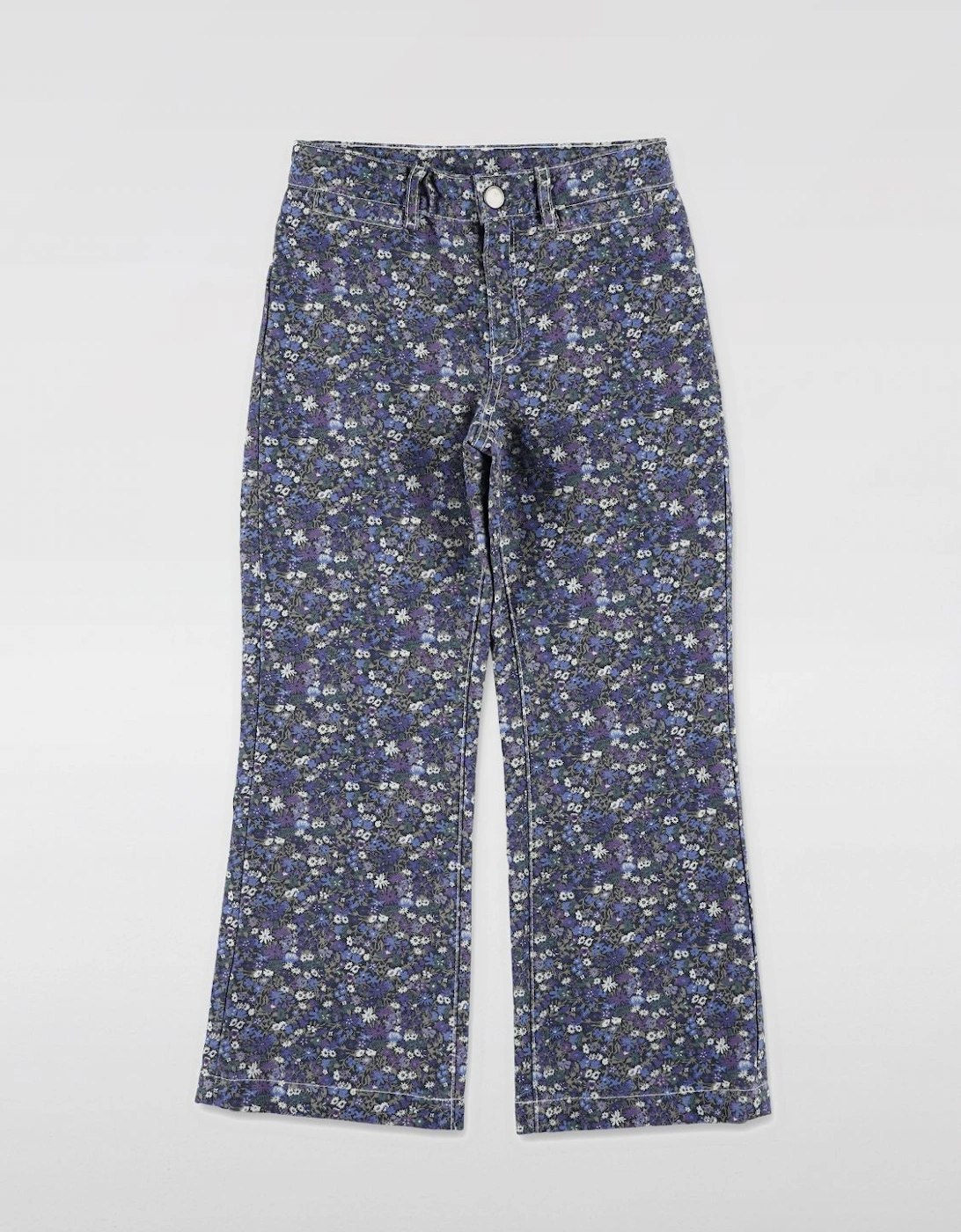 Floral Print Wide Leg Jeans, 3 of 2