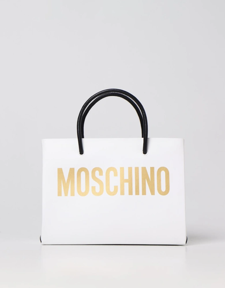 Couture Leather Tote Bag with Embossed Logo