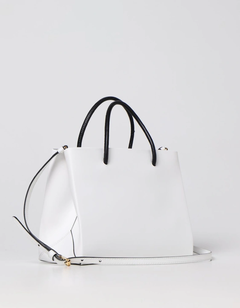 Couture Leather Tote Bag with Embossed Logo