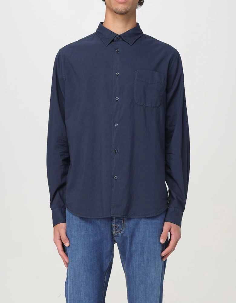Classic Shirt with Pocket Long Sleeves and Button Closure