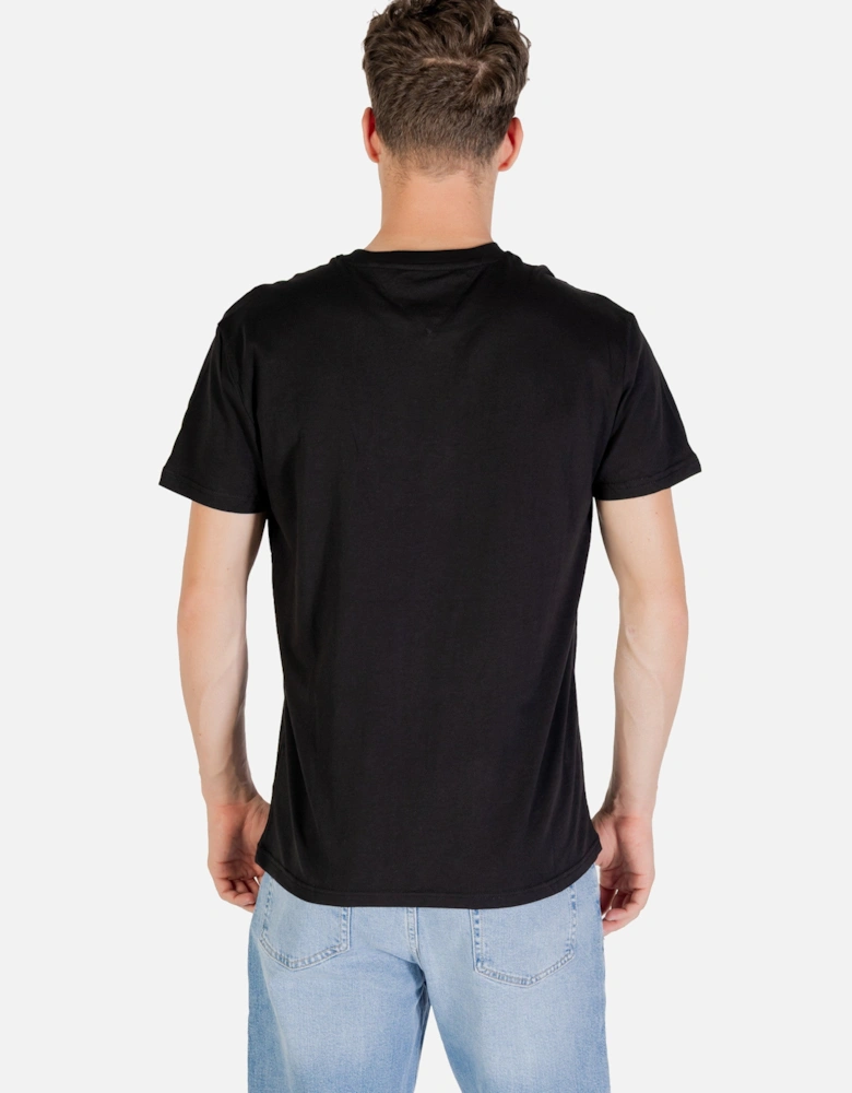Organic Cotton Printed T-shirt with Round Neck and Short Sleeves