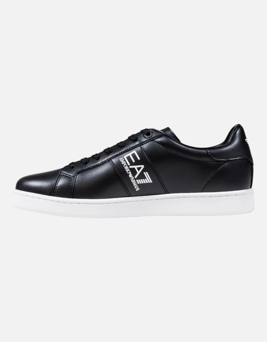 Leather Lace-Up Sneakers with Rubber Sole