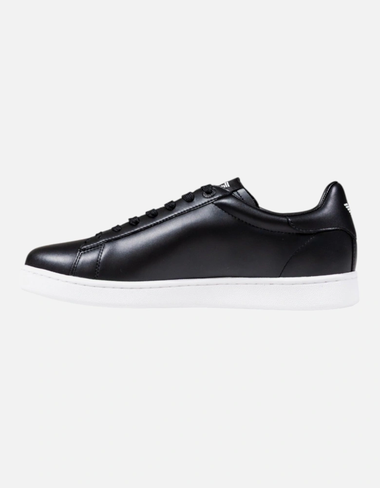 Leather Lace-Up Sneakers with Rubber Sole