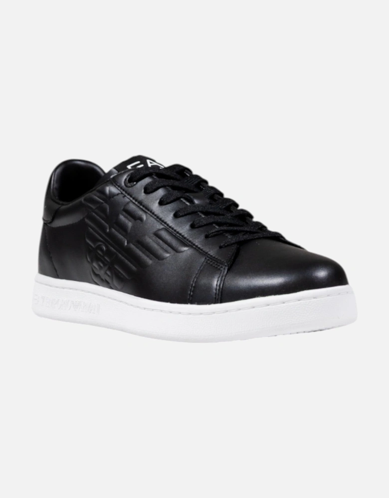 Leather Lace-Up Sneakers with Rubber Sole