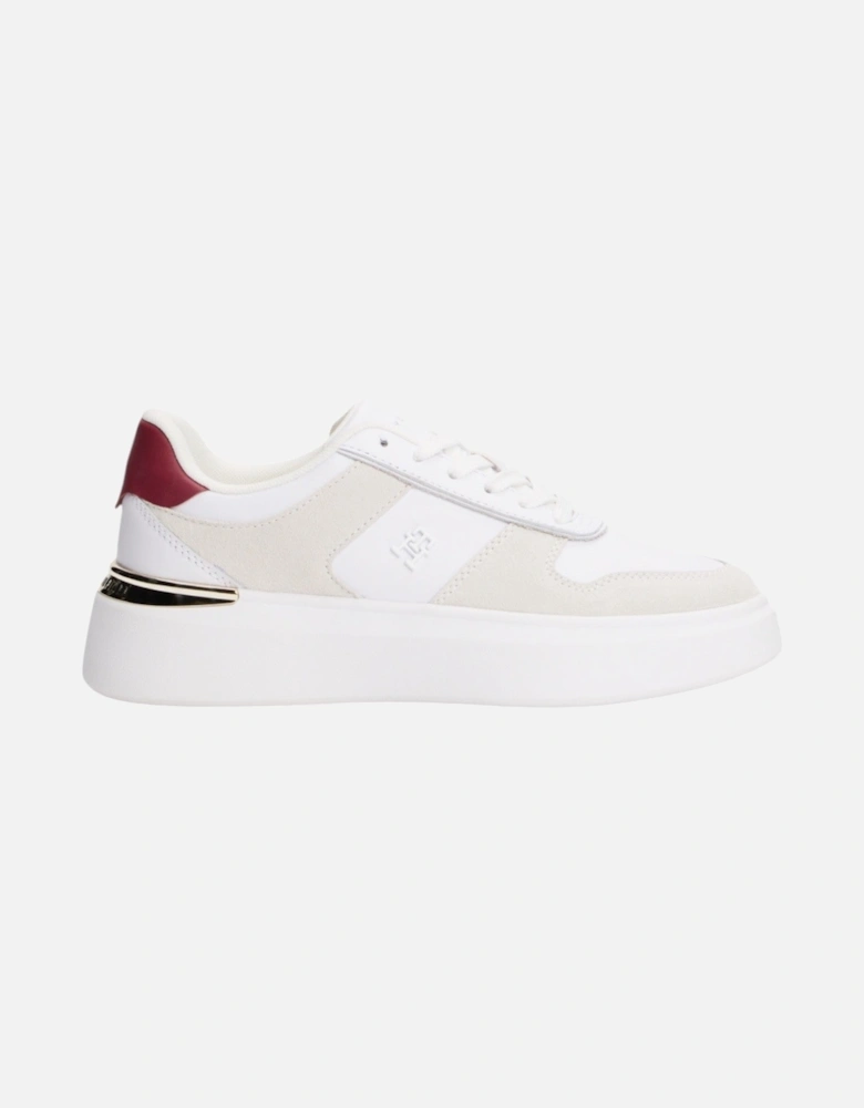 Leather Lace-Up Rubber Sole Sneakers