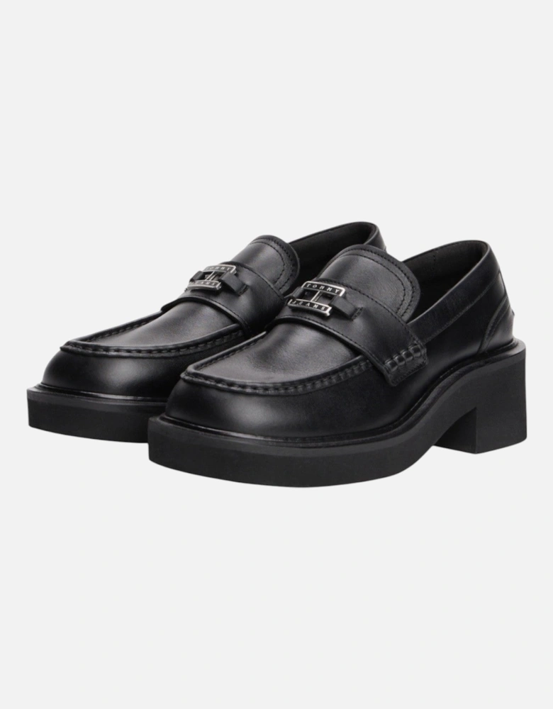 Leather Rubber Sole Moccassin