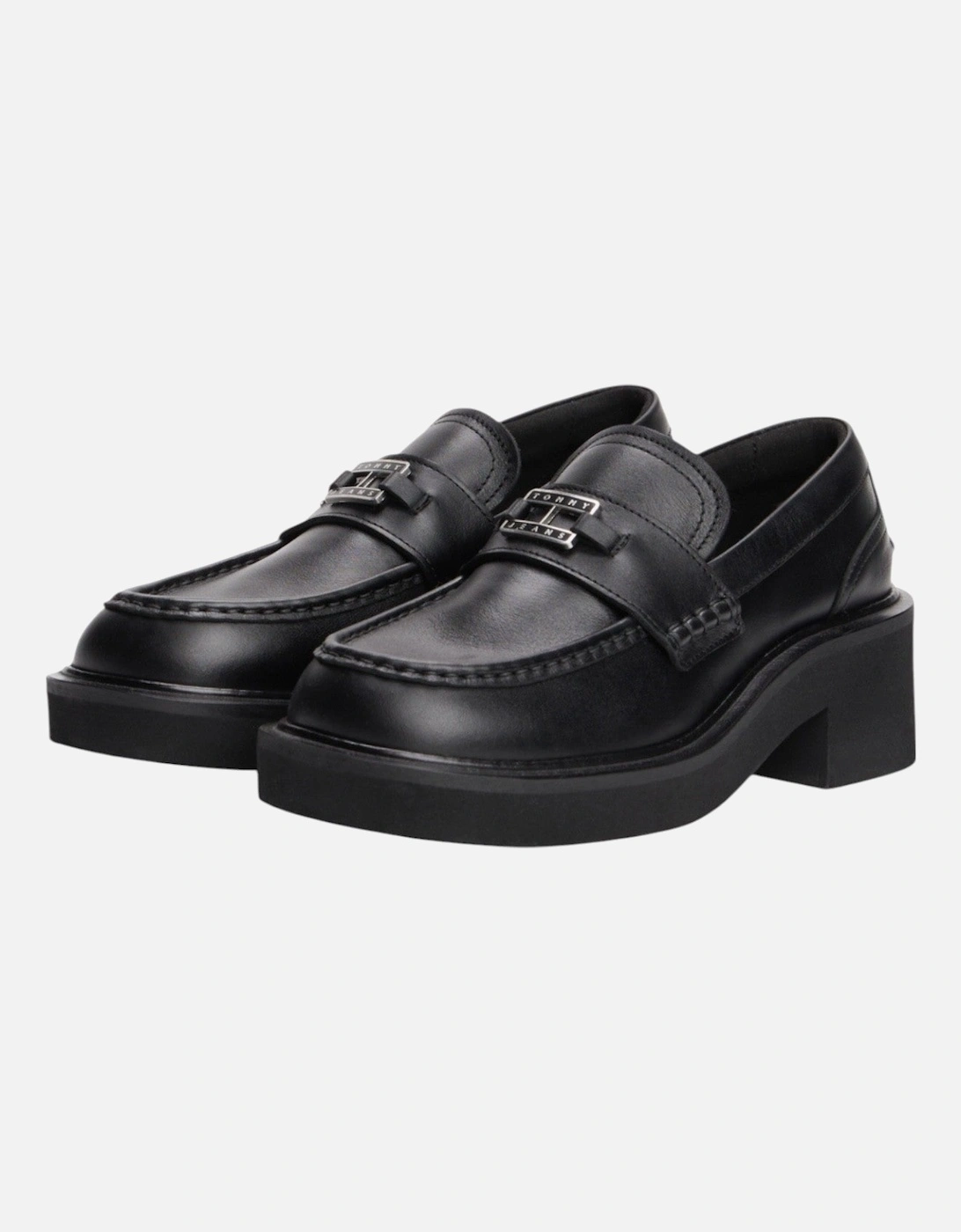 Leather Rubber Sole Moccassin