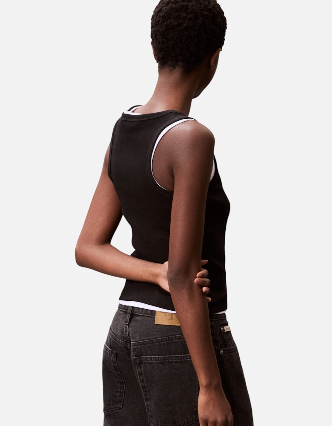 Sleeveless Round Neck Cotton Tank Top