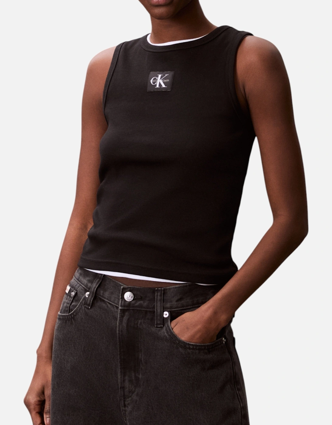Sleeveless Round Neck Cotton Tank Top, 4 of 3
