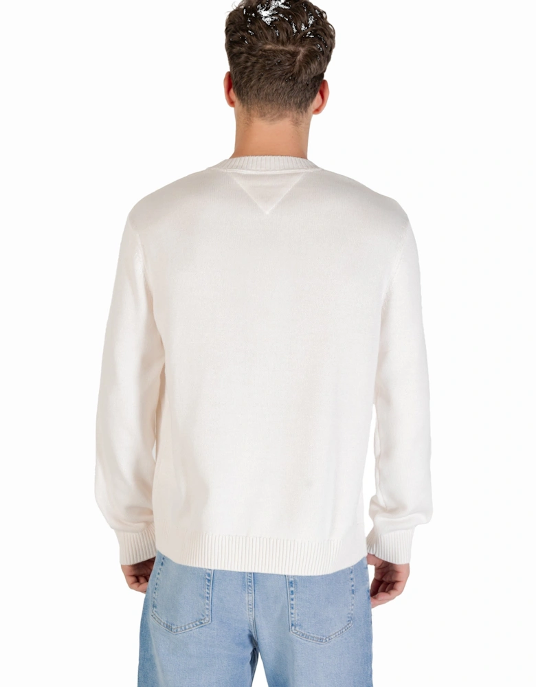 Organic Cotton Printed Knitwear with Round Neck and Long Sleeves