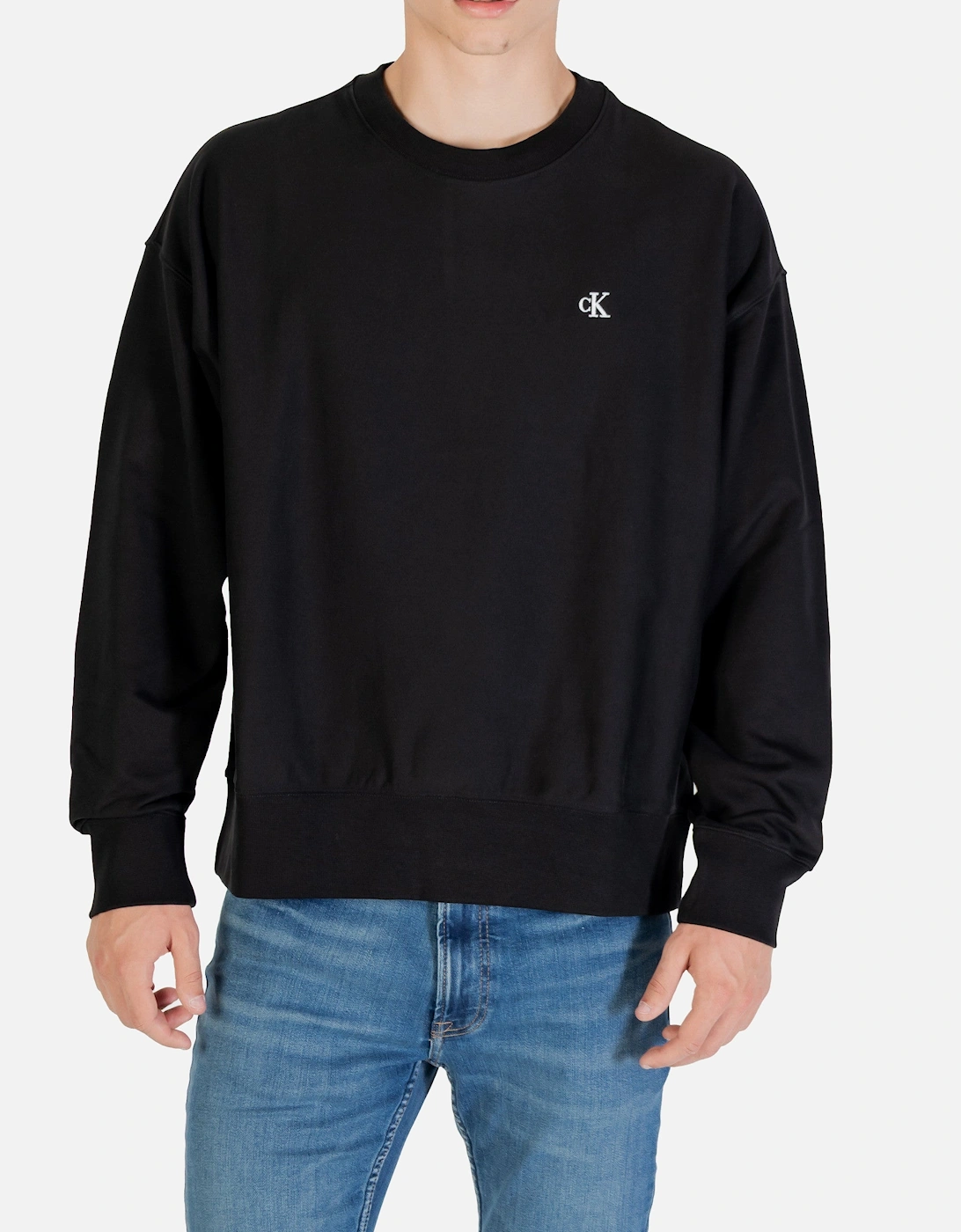 Round Neck Long Sleeve Cotton-Blend Sweatshirt, 4 of 3