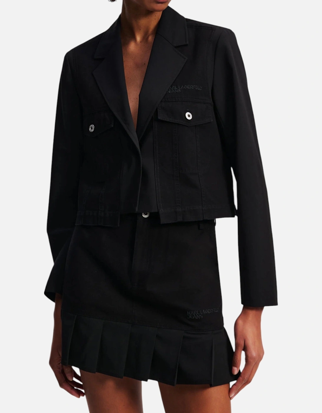 Button Fastening Long Sleeve Blazer, 4 of 3