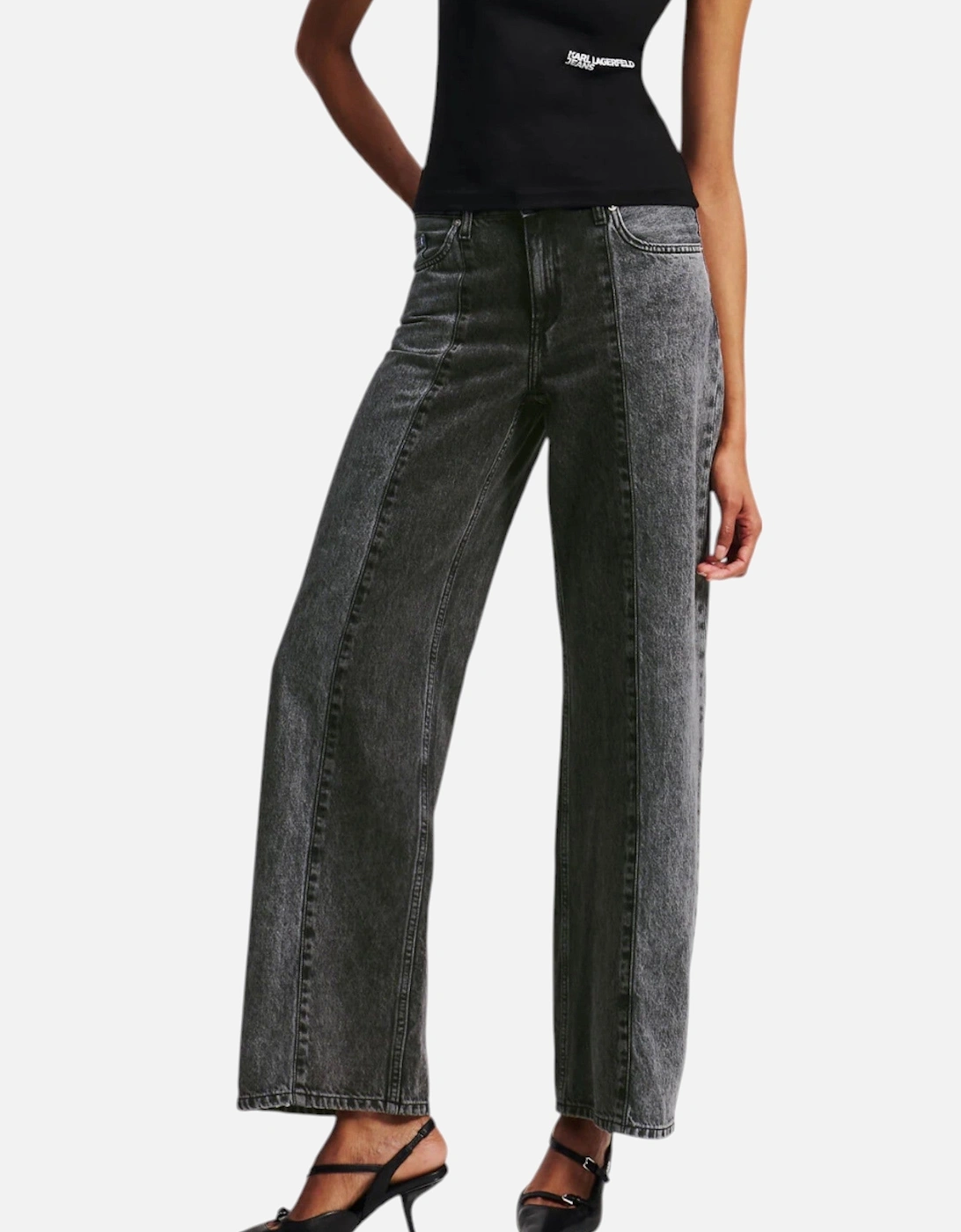 Zip and Button Classic Denim Jeans with Front and Back Pockets, 4 of 3