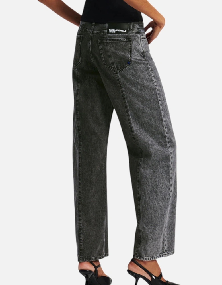 Zip and Button Classic Denim Jeans with Front and Back Pockets