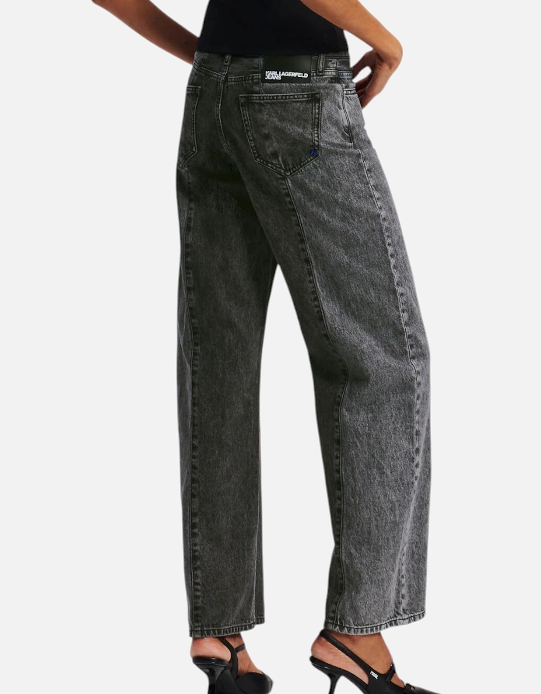 Zip and Button Classic Denim Jeans with Front and Back Pockets